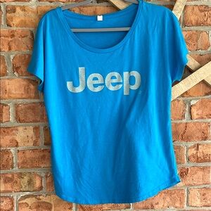 Jeep Blue Fitted Short Sleeve Tee